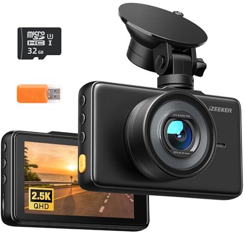 iZEEKER 2.5K 1440P QHD Dash Car Camera w/ Free 32GB Card Amazon
