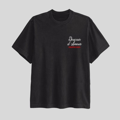 Men's French Picnic Short Sleeve Graphic T-Shirt - Black L