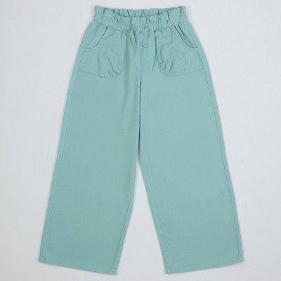 Owillo® Girls' Paperbag Twill Pants - Green L