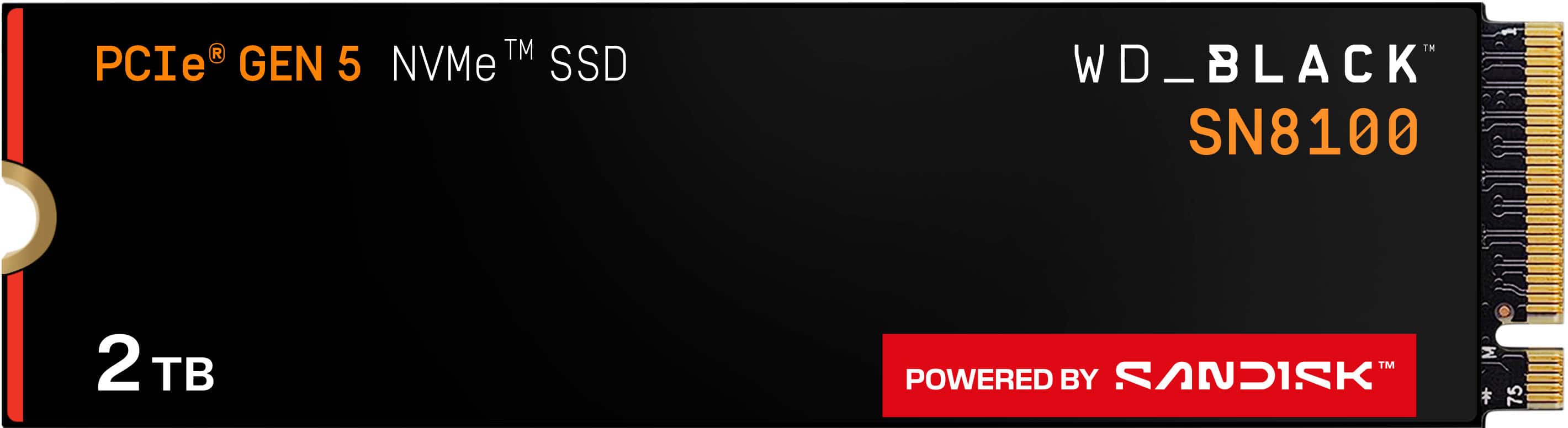 WD - BLACK SN8100 2TB Non-Heatsink Internal SSD Gen 5x4 NVMe