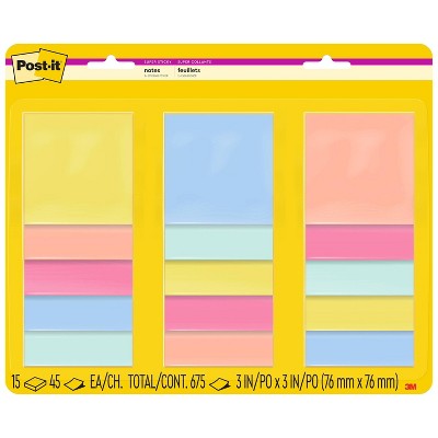 Post-it 15pk 3"x3" Super Sticky Notes