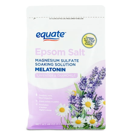 Equate Epsom Salt Soaking Solution with Melatonin, Lavender and Chamomile, 3 lbs