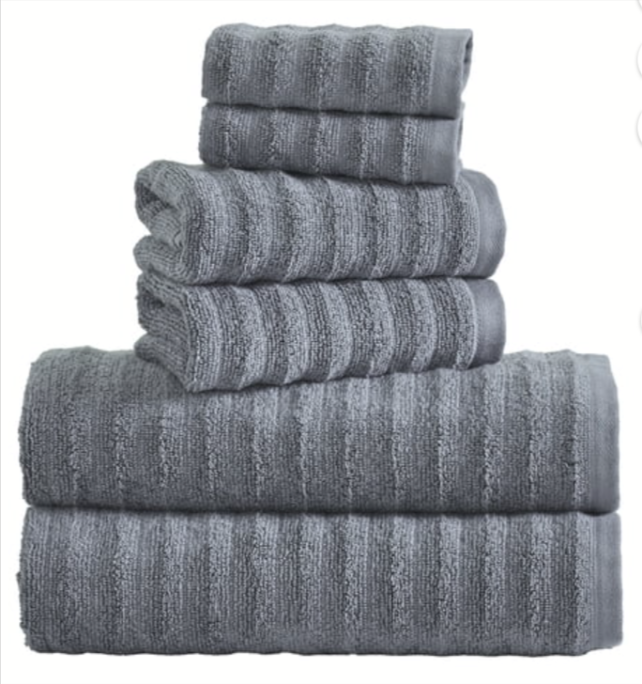 Mainstays Performance Cotton 6-Piece Bath Towel Set Walmart