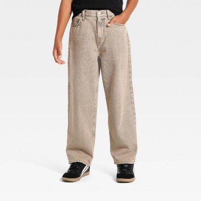 Boys' Mid-Rise Baggy Jeans - art class™ Light Gray Wash 7