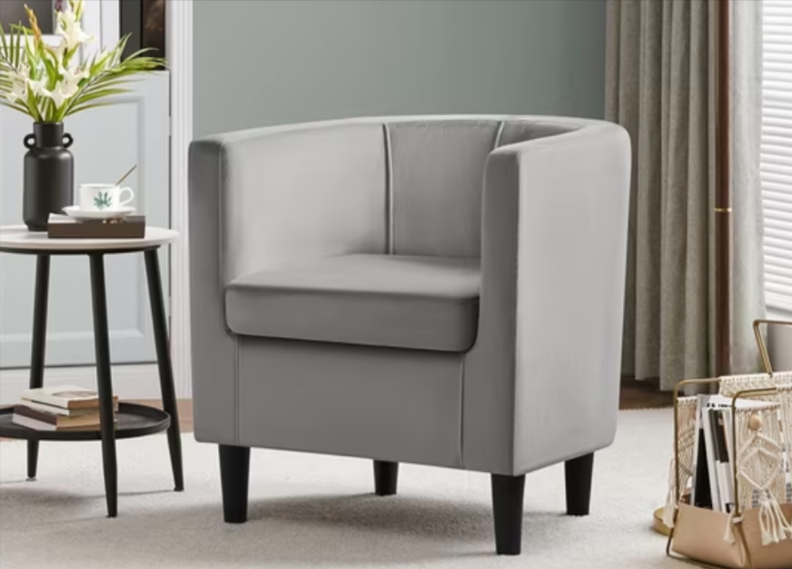 Alden Design Contemporary Barrel Accent Chair Walmart