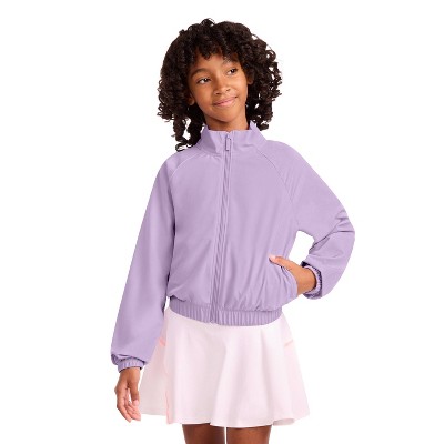 Converse® Girls' Zip-Up Windbreaker Jacket - Lavender L