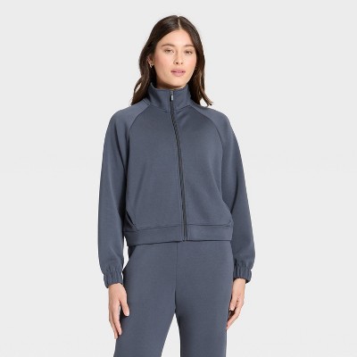 Women's Airy Sleek Full Zip Jacket - All In Motion™ Navy Blue XS
