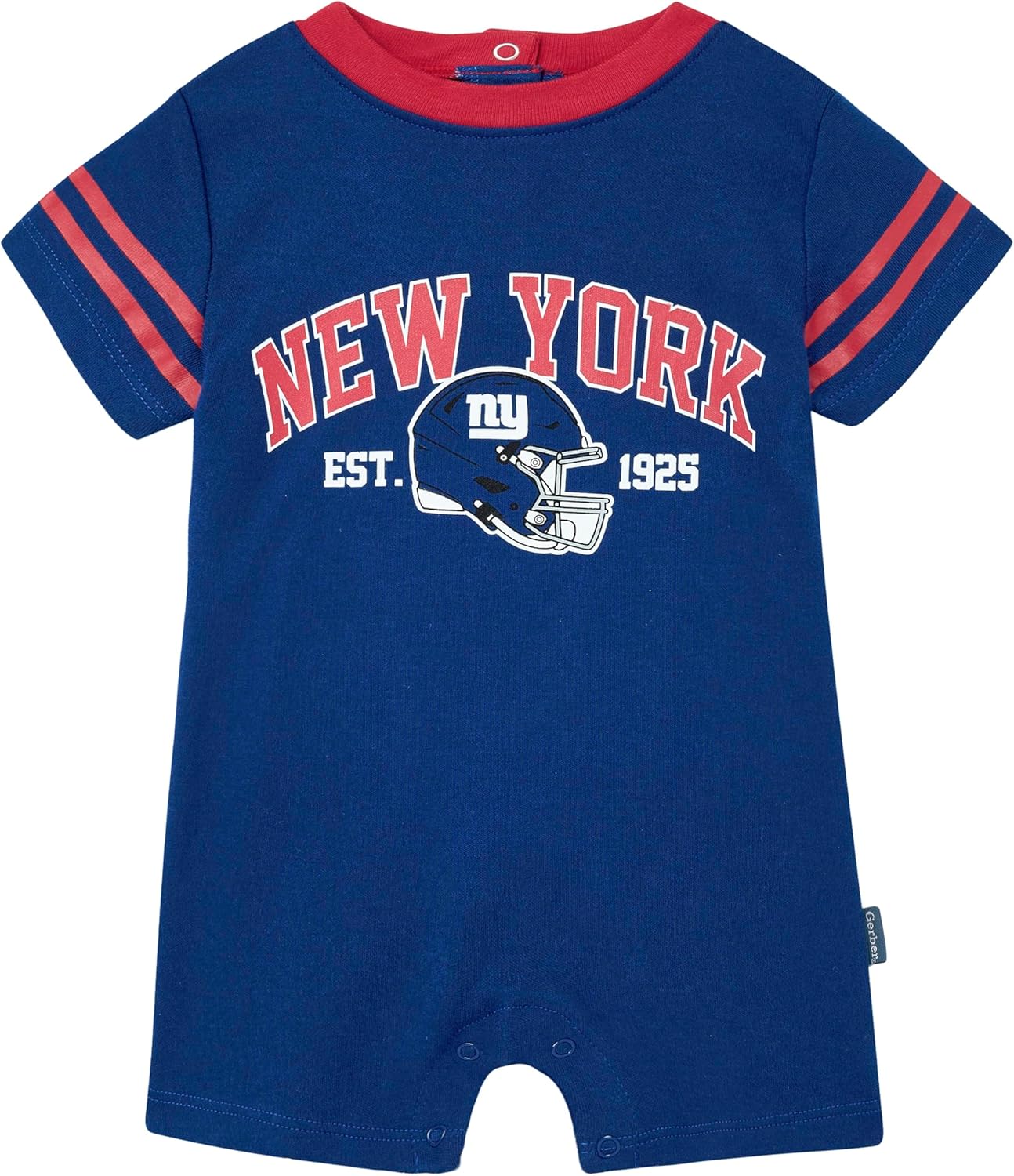 Gerber Baby NFL Team Short Sleeve Romper, Giants, 18 Months