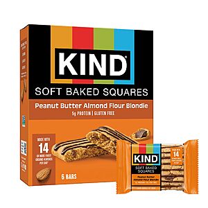 Select Accts: 6-Ct 1.4-Oz KIND Soft Baked Squares (Peanut Butter Blondie) $3.70 w/ S&S