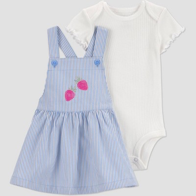 Carter's Just One You® Baby Girls' Strawberry Skirtalls - Blue/Ivory 3M