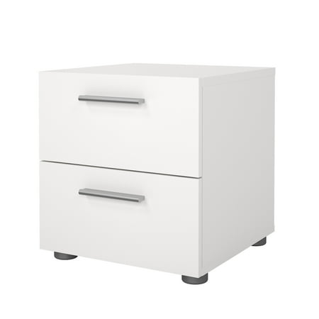 Tvilum Loft 2 Drawer Bedroom Nightstand for Adults, White
