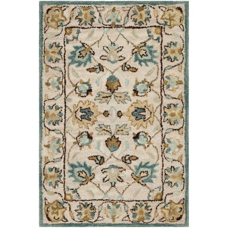 SAFAVIEH Antiquity Weldon Oriental Wool Area Rug, Peacock/Blue, 2' x 3'