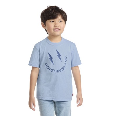 Levi's® Boys' Short Sleeve Chambray Smiley Graphic T-Shirt - Blue XL