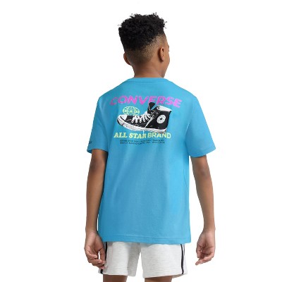 Converse® Boys' Short Sleeve Front and Back Graphic T-Shirt - Blue S