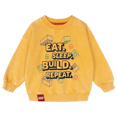 LEGO Baby Boy or Girl Long Sleeve Fleece Top Mineral Wash Yellow 12 Months