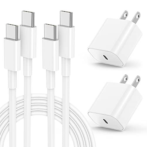 2-Pack 6-ft Kitminun iPhone USB-C Fast Charging Cable & Charger Block Amazon