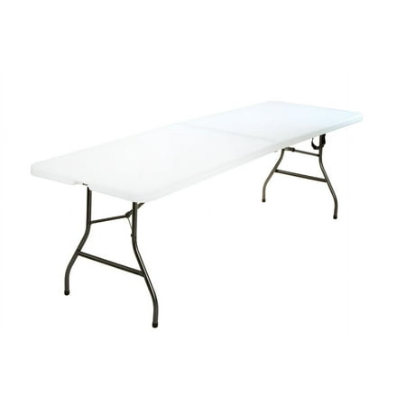 Cosco 8 Foot Centerfold Folding Table, White