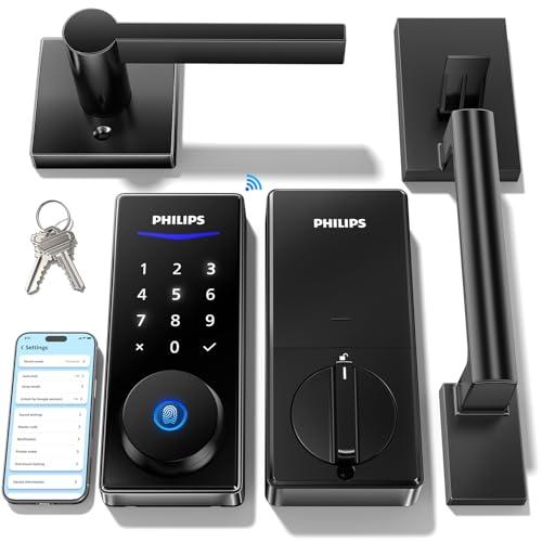Philips 4000 Series Wi-Fi Fingerprint Touchscreen Smart Deadbolt with Handleset Tools.woot!