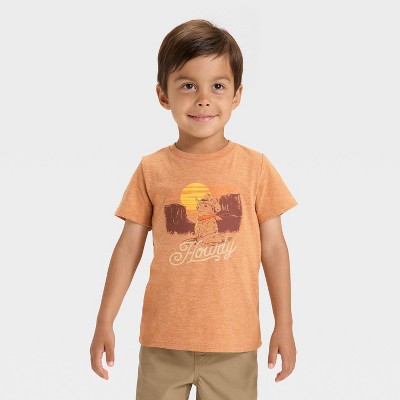 Toddler Boys' Short Sleeve Howdy Graphic T-Shirt - Cat & Jack™ Brown 18M