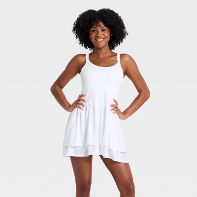 Women's Active Knit Layered Dress - All In Motion™ White M