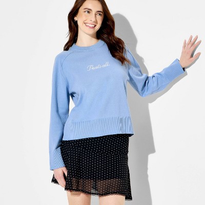 Women's The Devil Wears Prada "That's All" Graphic Pullover Sweater - Sky Blue XS