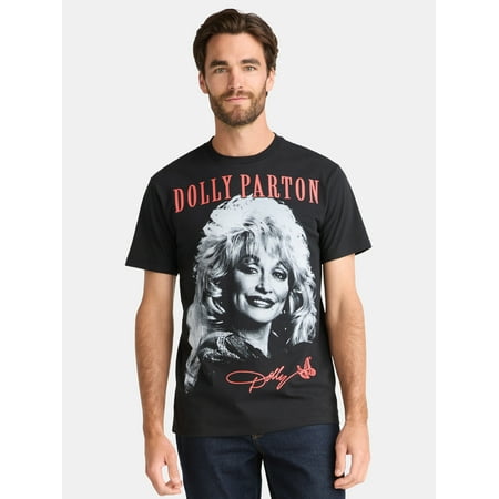 Dolly Parton Men's & Big Men's Graphic Tee, Size S-3XL