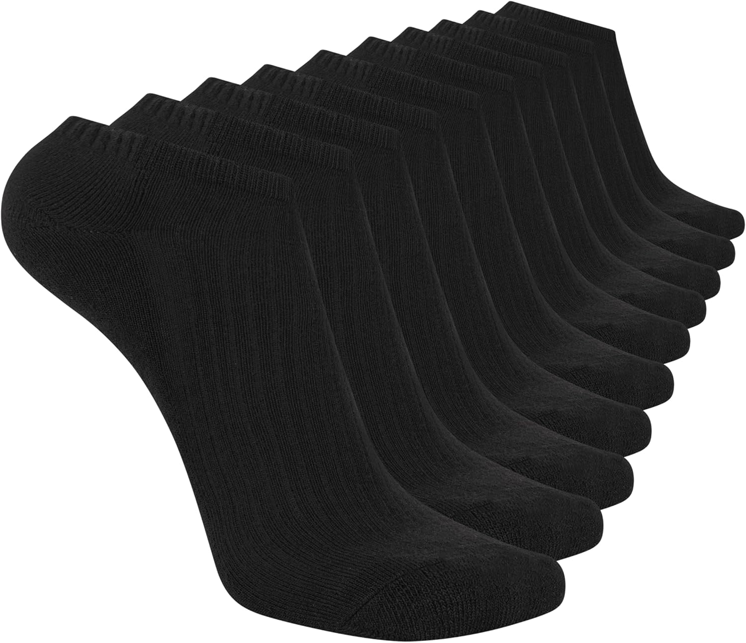 Skechers Men's 10-Pack Half Terry Classic Low Cut Socks, Comfort-Fit & Cushioned Footbed