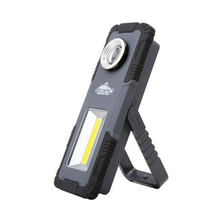 Cascade Mountain Tech 250 Lumens LED Multi-Use Camp Light, Three Positioning Features - Black 5.3oz.