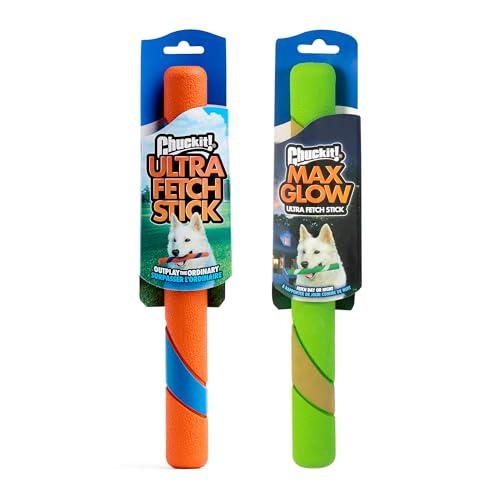 Chuckit! Interactive 12" Ultra Fetch Stick Day & Night Bundle Amazon