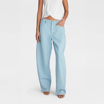 KBB by KAHLANA Women's Mid-Rise Barrel Leg 'The Kahlana Jean' - Light Blue Denim 6