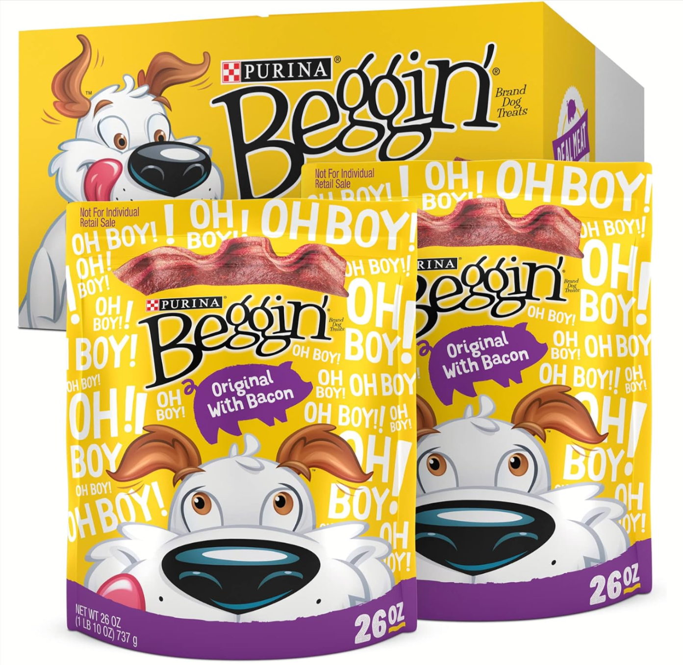 2-Pack Purina Beggin' Strips Dog Treats (26oz Bags) Amazon