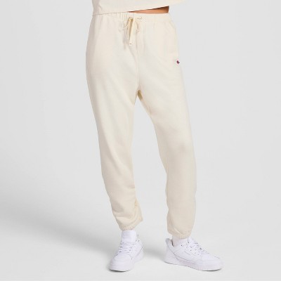 Champion Women's High-Rise Cropped French Terry Sweatpants - Cream L
