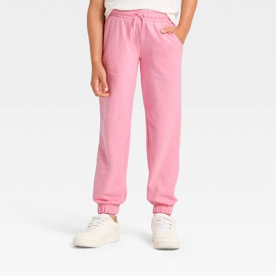 Girls' Valentine's Day French Terry Jogger Pants - Cat & Jack™ Pink XL