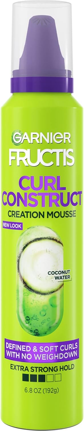 Garnier Fructis Style Curl Construct Creation Mousse, 6.8 Oz, 1 Count (Packaging May Vary)