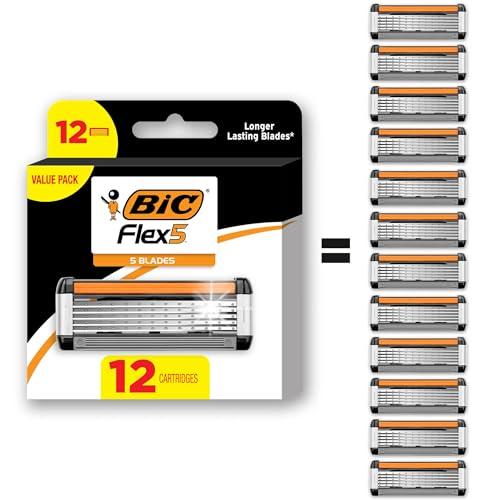 12-Count BIC Flex 5 Refillable Men's Razors Amazon