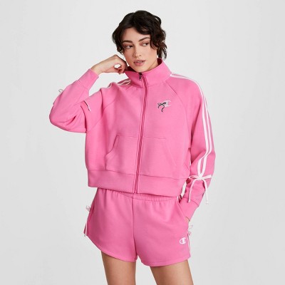 Champion Women's In the Stands Full Zip Top - Pink XS