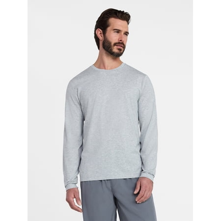 Athletic Works Men's and Big & Tall Men's Tri-Blend Tee with Long Sleeves, Sizes XS-4XLT