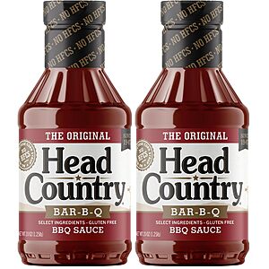 2-Pk 20-Oz Head Country Bar-B-Q Sauce Original Flavor $5.95