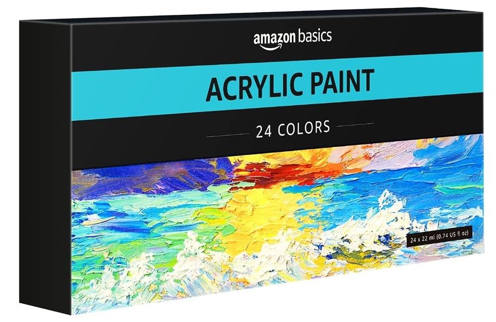 24-Count 0.74oz Amazon Basics Acrylic Paint Tubes Amazon