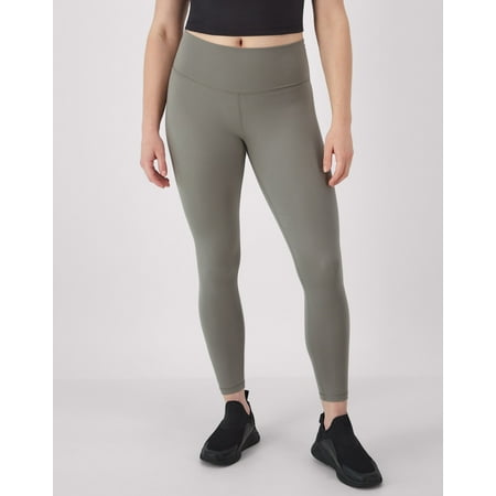 Hanes Moves Leak Protection 7/8 Leggings, 25" Cool Grey 2XL Women's