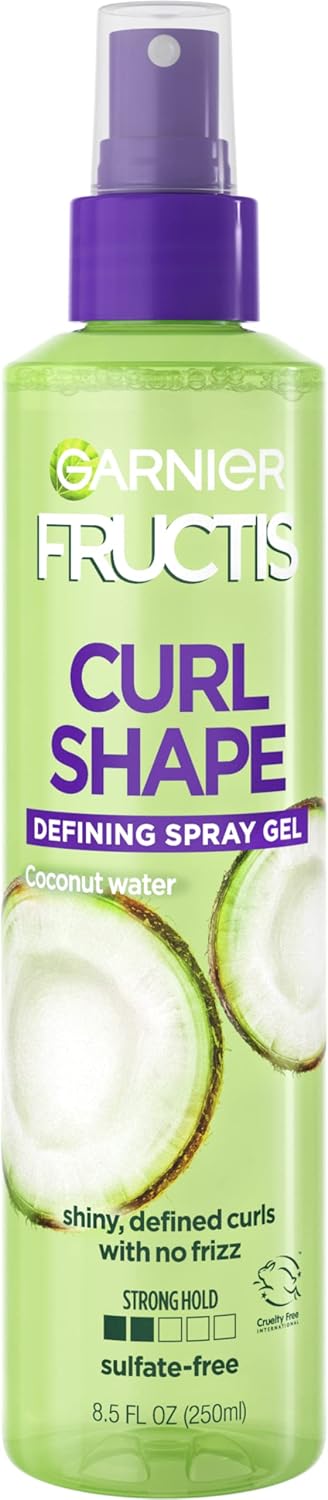 Garnier Fructis Style Curl Shape Defining Spray Gel, Curly Hair, 8.5 Fl Oz