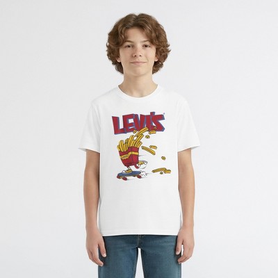 Levi's® Boys' Short Sleeve Skateboard Fries T-Shirt - White S