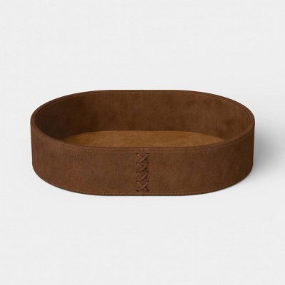 6.5"x9" Decorative Tray Faux Suede - Threshold™