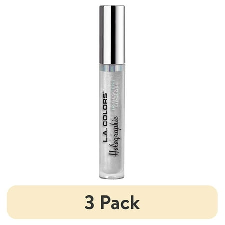 (3 pack) L.A. COLORS Moisturizing High Shine Holographic Shimmer Lip-gloss, Diamond, 0.14 fl oz