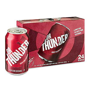 24-Pk 12oz. Great Value Soda Pop: Cola, Dr. Thunder/Diet or Mountain Lightning $7.50 + Free Pickup