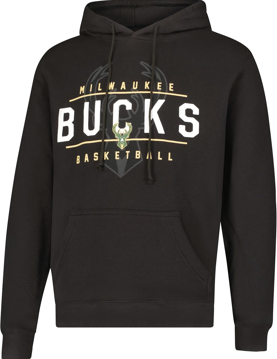 Ultra Game Men's NBA Official Super Soft Get Right Hoodie Sweatshirt, Milwaukee Bucks, Black, Small