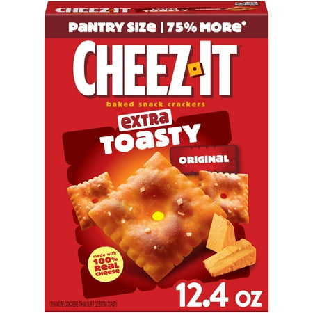 Cheez-It Extra Toasty Cheese Crackers, Baked Snack Crackers, 12.4 oz