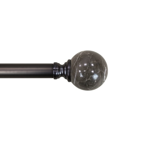 Better Homes & Gardens 1" Oil-Rubbed Bronze Marble Curtain Rod 42-120"