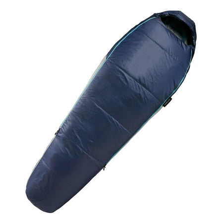 Forclaz Trek 500, 59F Backpacking Mummy Sleeping Bag, Blue