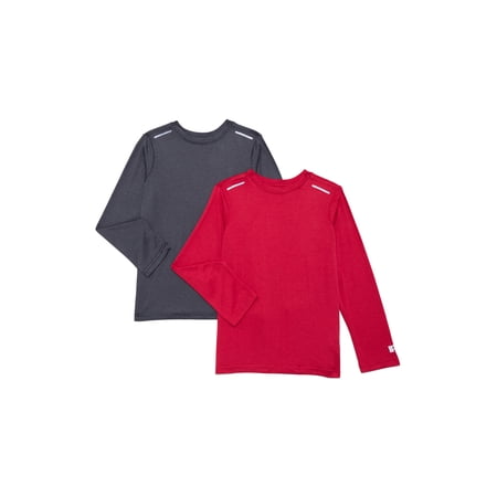 Russell Athletic Boys Performance Long Sleeve Tees, 2 Pack, Sizes 4-18